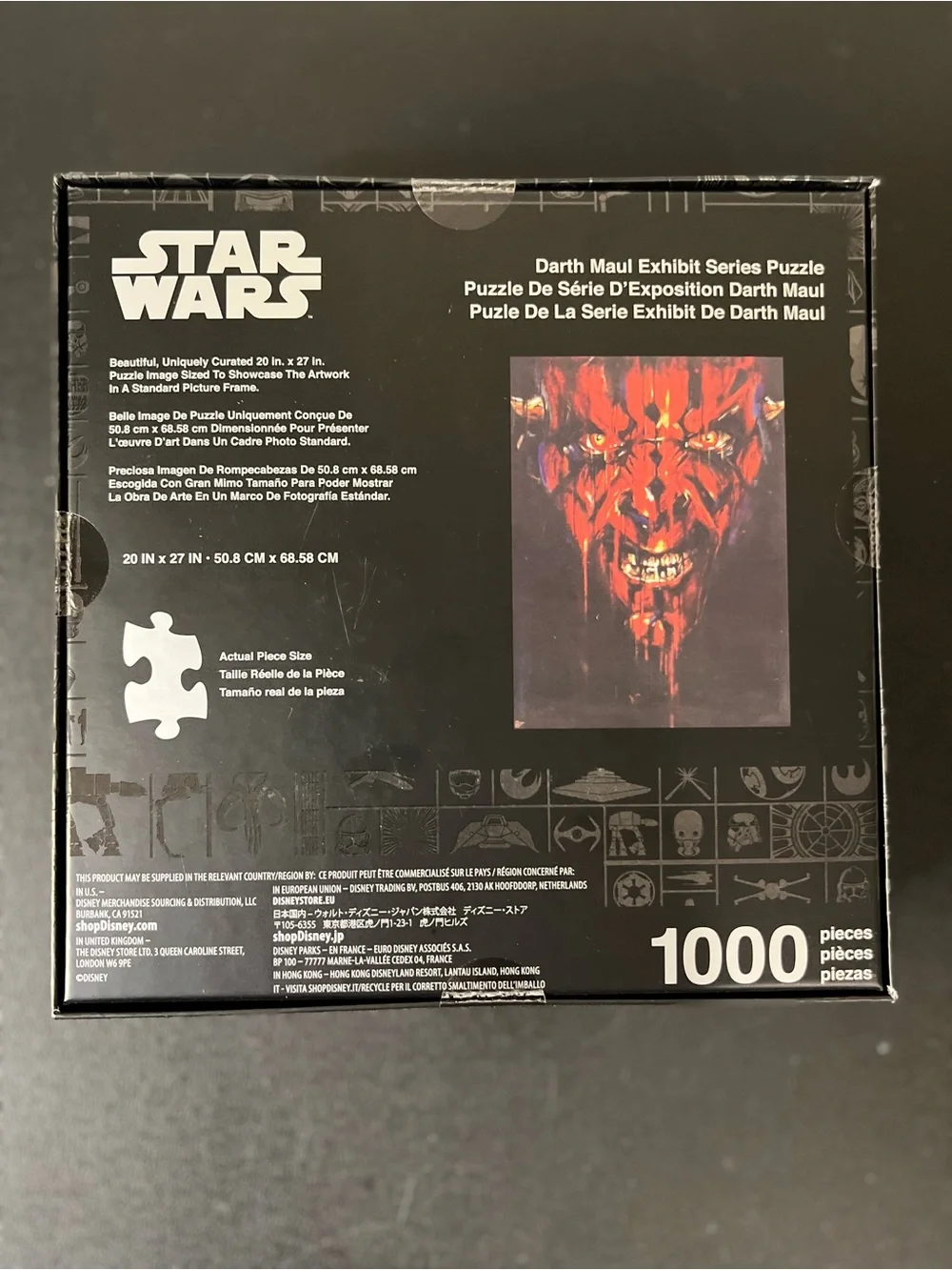 Disney Parks Star Wars Darth Maul Exhibit 1000 Pc Puzzle Phantom Menace 25th New